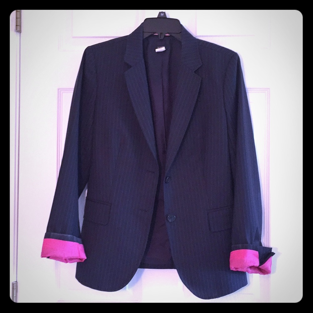 Navy pin-stripe blazer